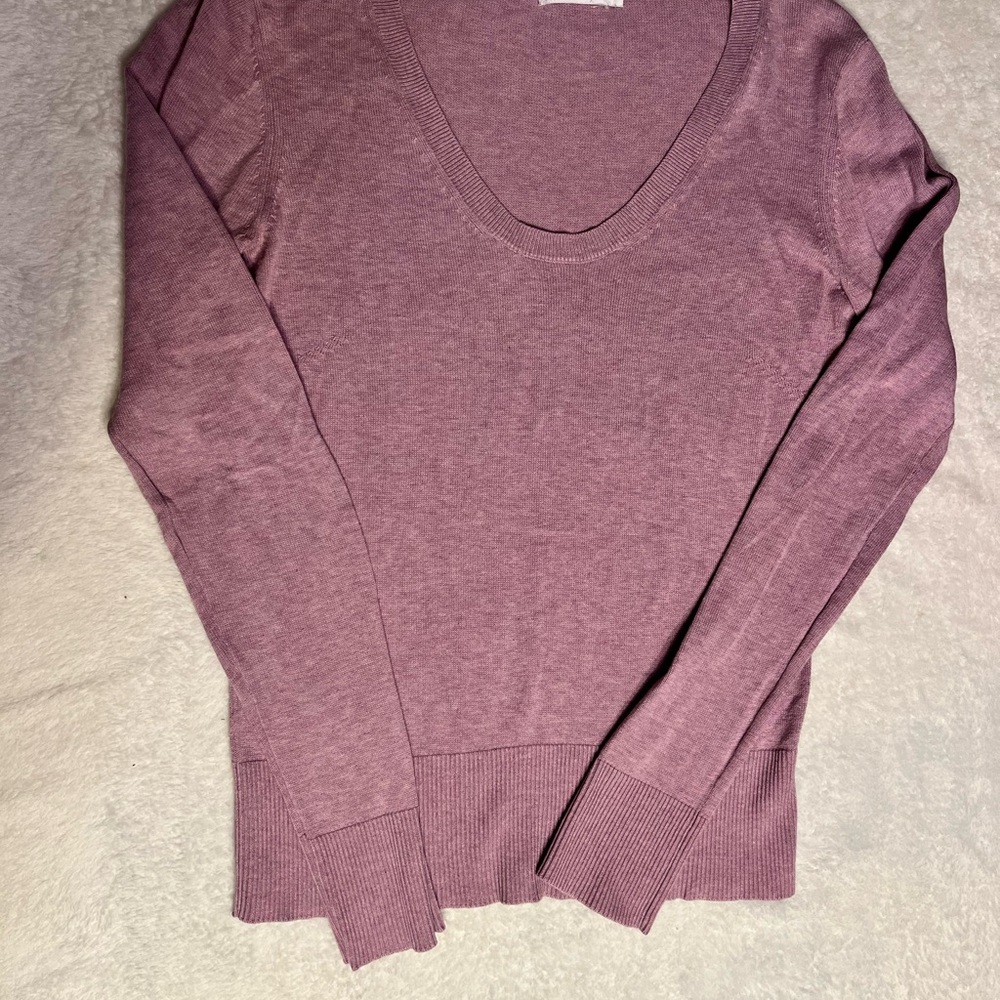 Calvin Klein Scoop Neck Lightweight Sweater - Mauve